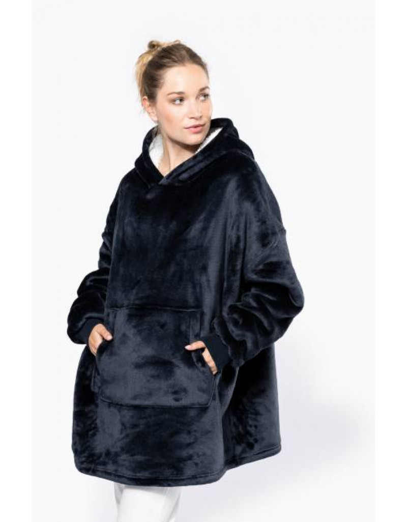 Pulover cu glugă din sherpafleece pentru casă